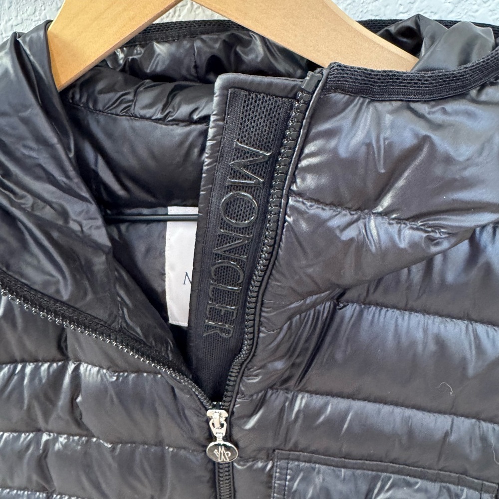 Moncler Shiny Black Puffer Vest - Picture 9 of 14